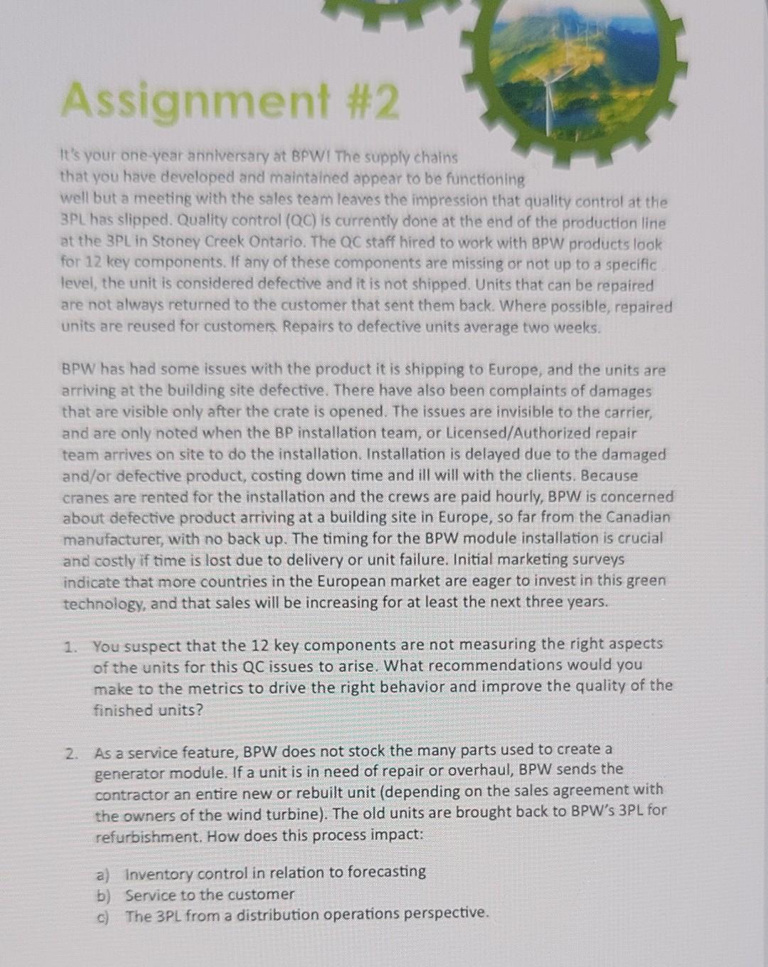 i need the ececutive summary. Assignment #2 It's