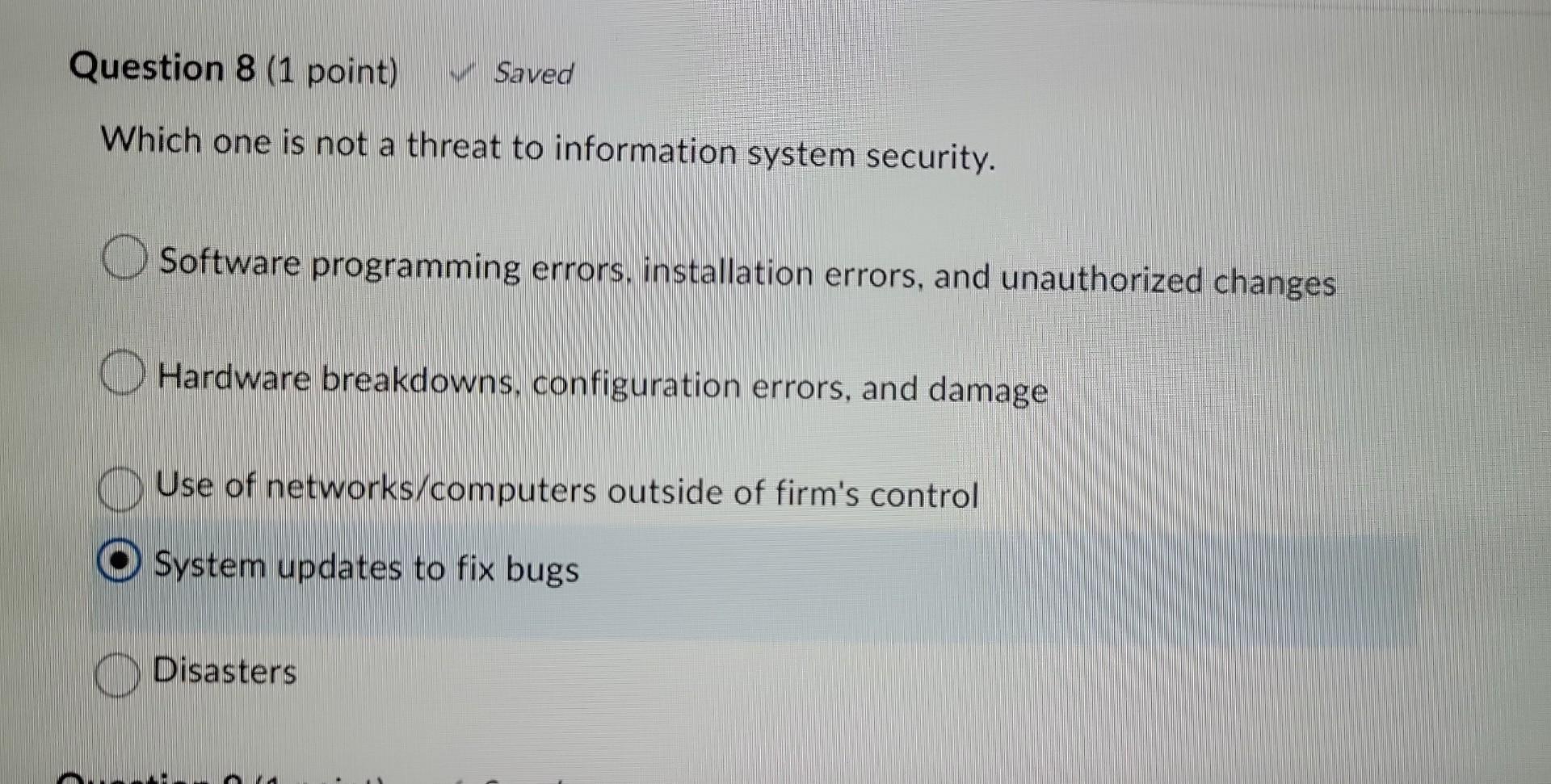 Which one is not a possible solution for