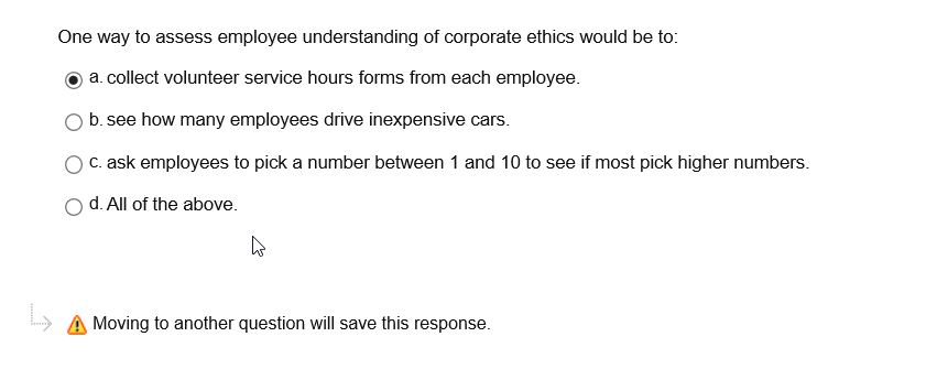 One way to assess employee understanding of