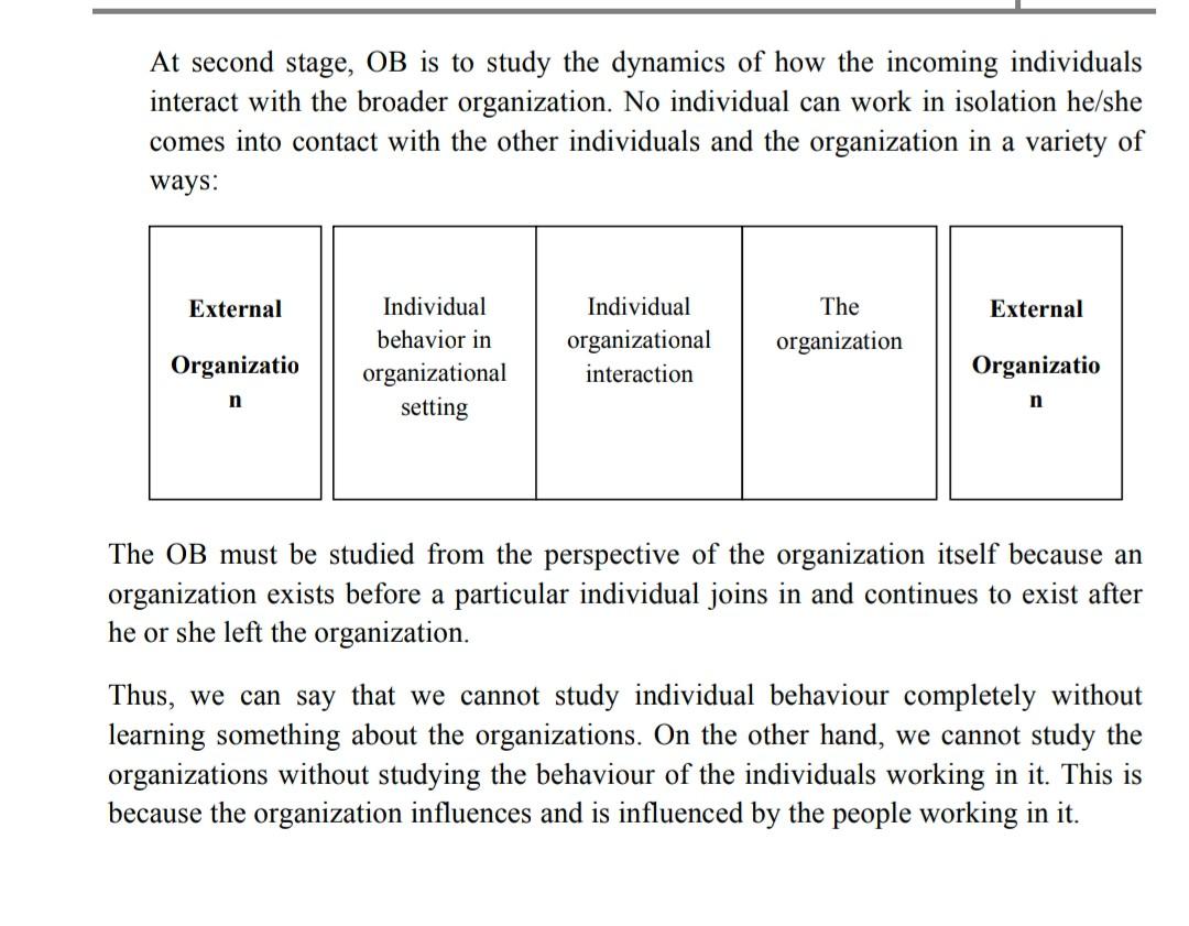 Note: Subject Organizational Behavior (OB)