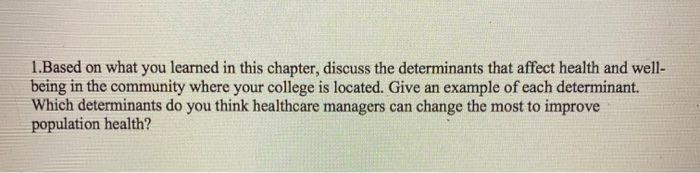 1.Based on what you learned in this chapter,