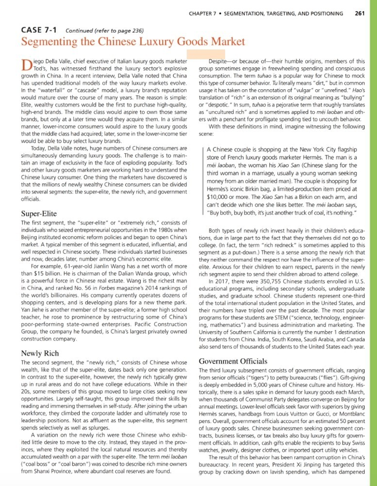 CHAPTER 7. SEGMENTATION, TARGETING, AND