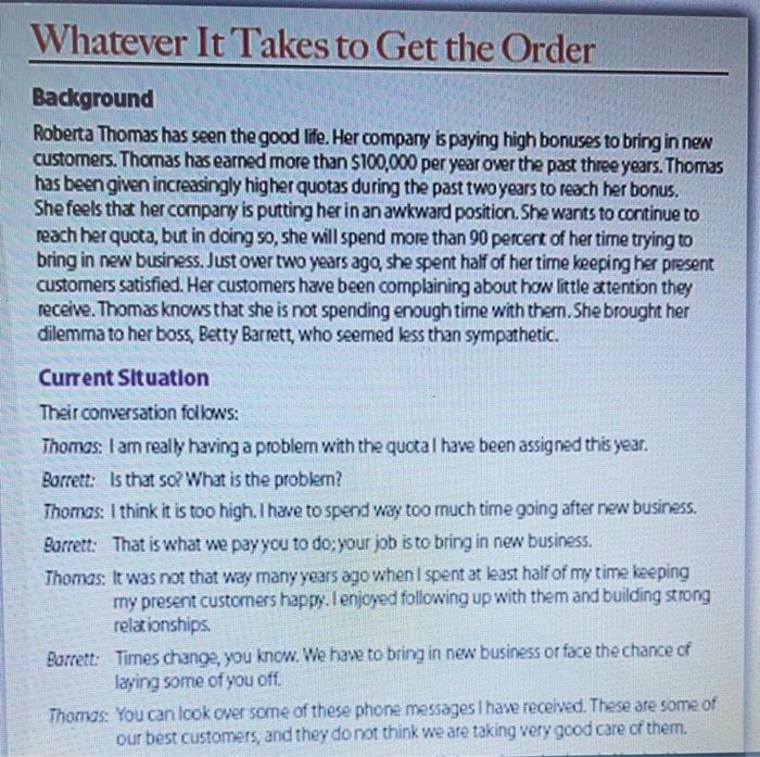 Whatever It Takes to Get the Order Background