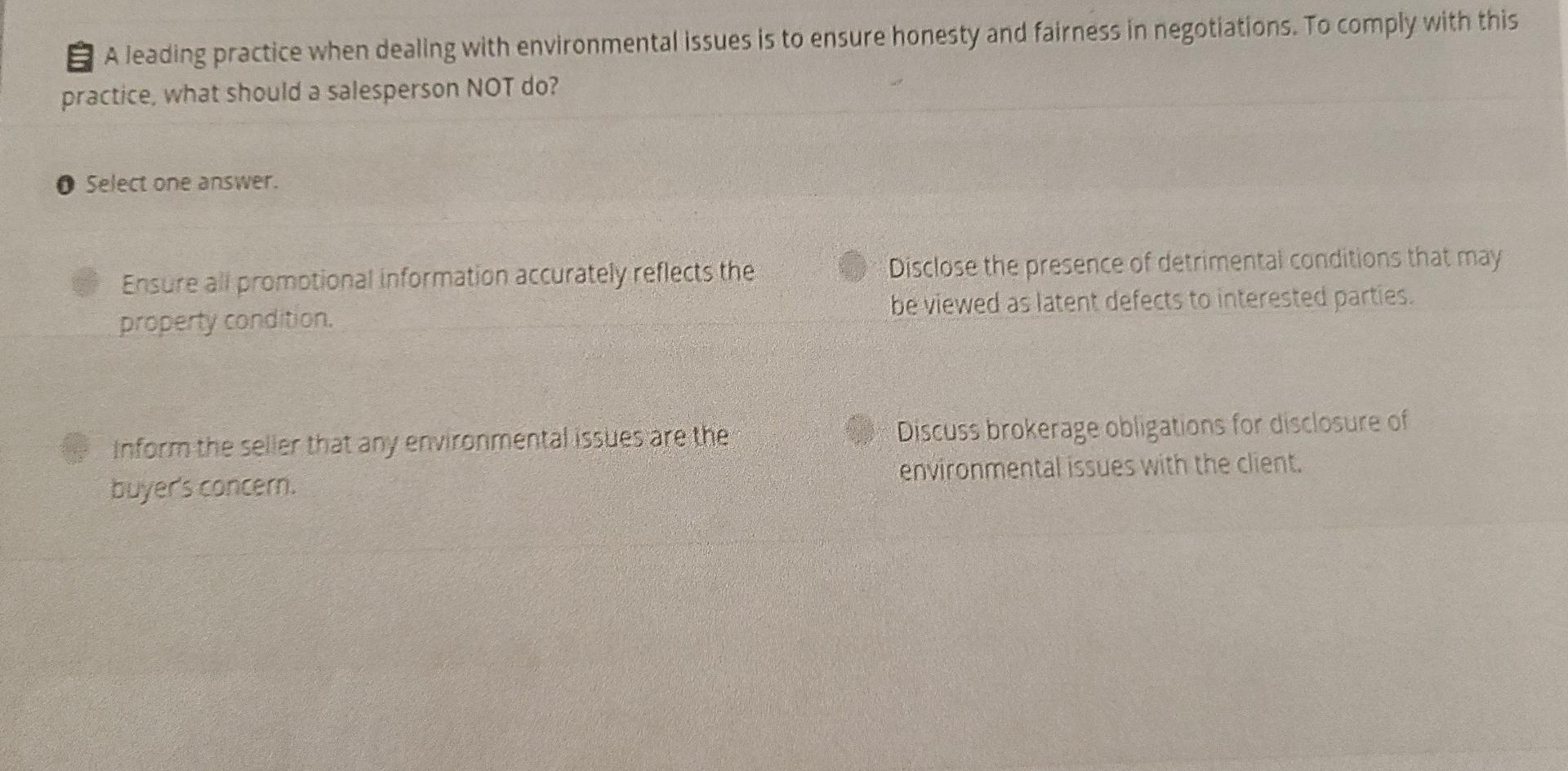 61 A leading practice when dealing with