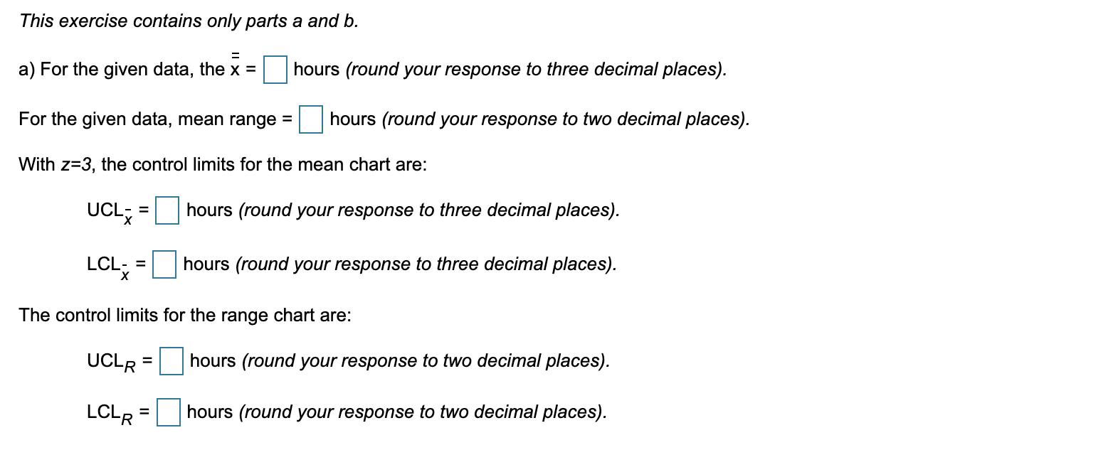 Refer to Table 56.1 - Factors for Computing