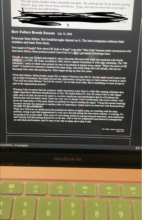 This case study contains many corporate examples.