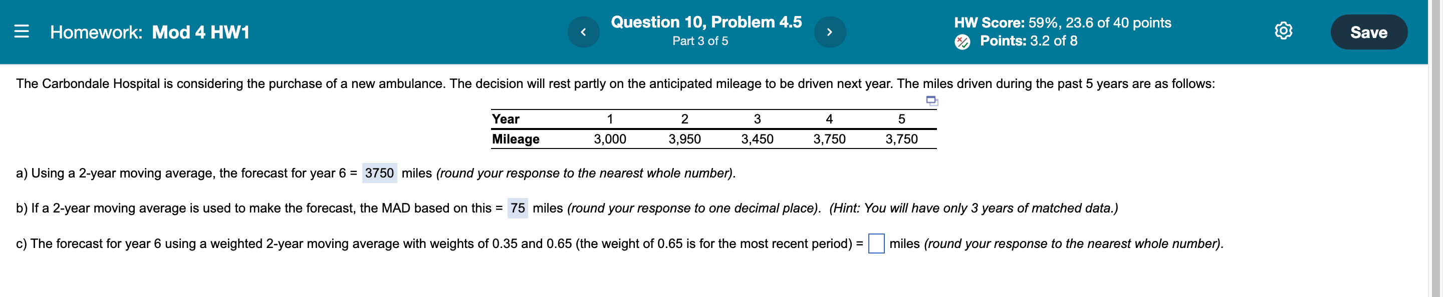 Homework: Mod 4 HW1 Question 10, Problem 4.5 Part