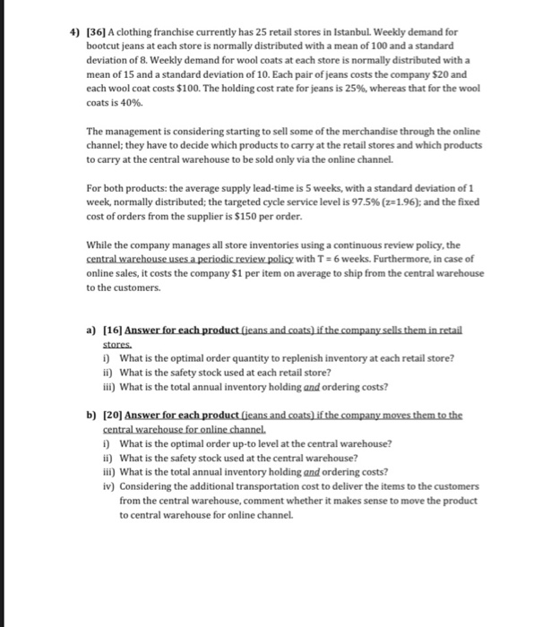 1) [10] Consider Amazon.com. a) [5] In which