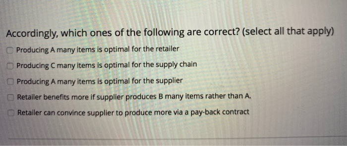 Consider the supply chain for a perishable