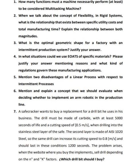1. How many functions must a machine necessarily