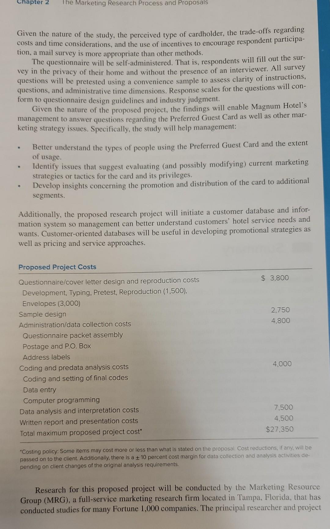 Questions: 1. If this proposal is accepted, will