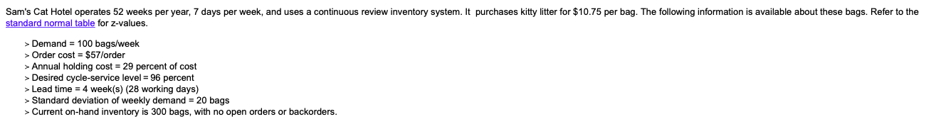 a. What is the EOQ? What would the average time