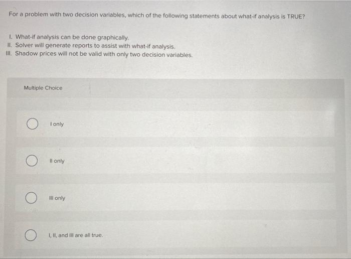 For a problem with two decision variables, which