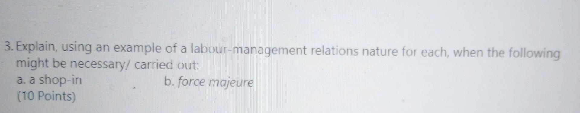 3. Explain, using an example of a