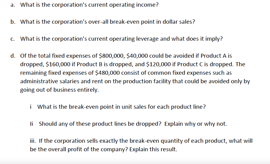 Please Solve using Excel and showing all work ABC