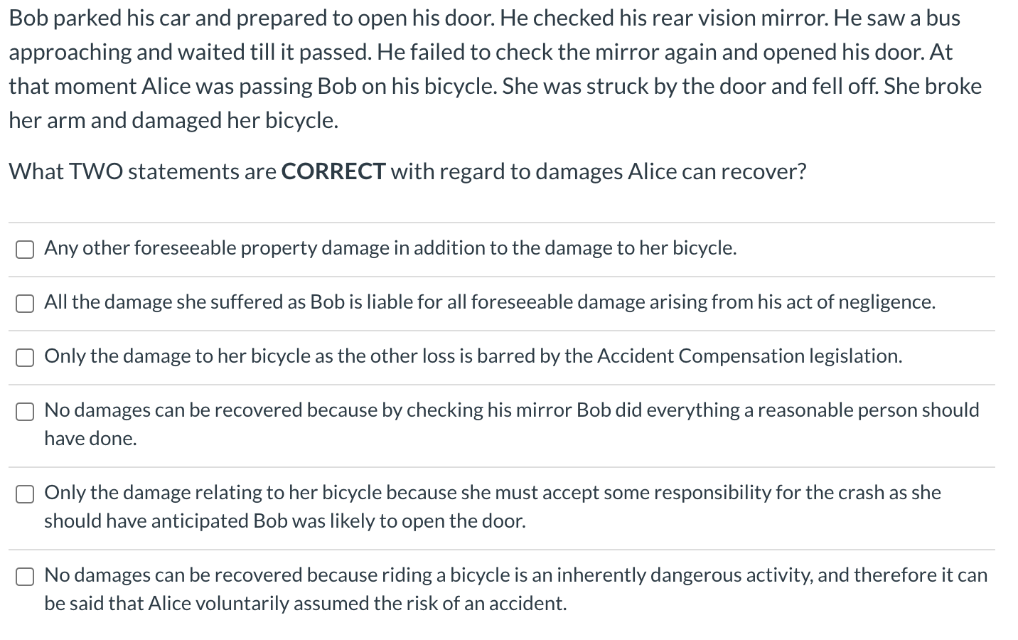 Bob parked his car and prepared to open his door.