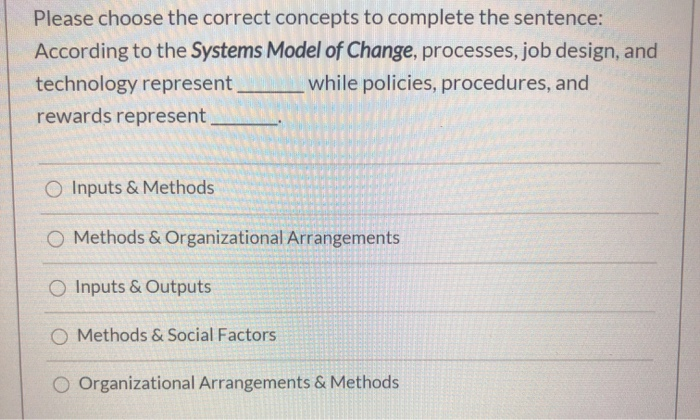 Please choose the correct concepts to complete
