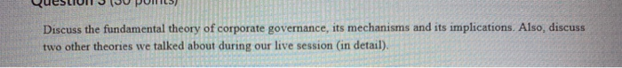 Discuss the fundamental theory of corporate