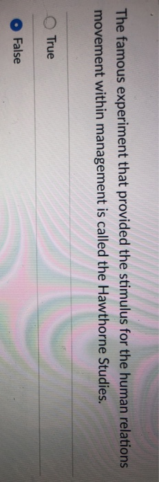 The famous experiment that provided the stimulus