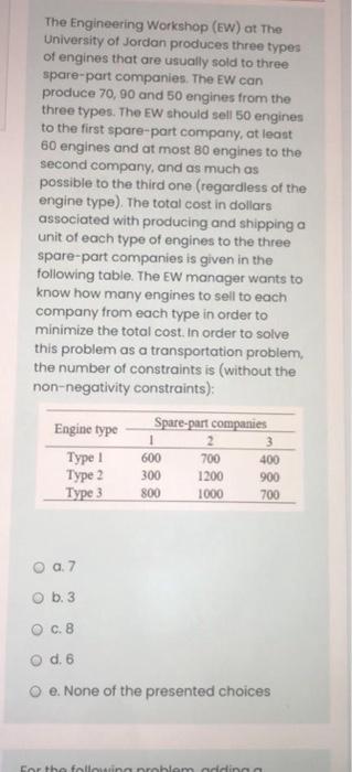 The Engineering Workshop (EW) at The University