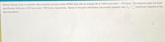 Meena Chavan Corp's computer chip production
