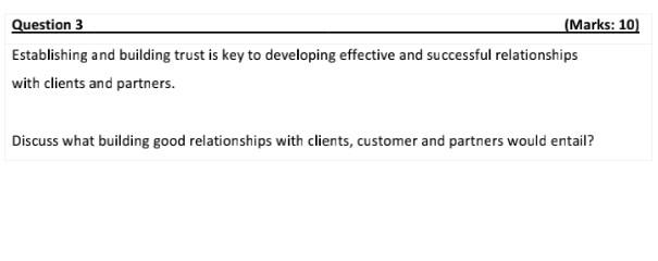 Establishing and building trust is key to