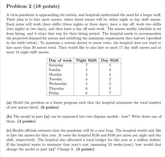  Please solve within 2 hours Problem 2 (18 points) A virus