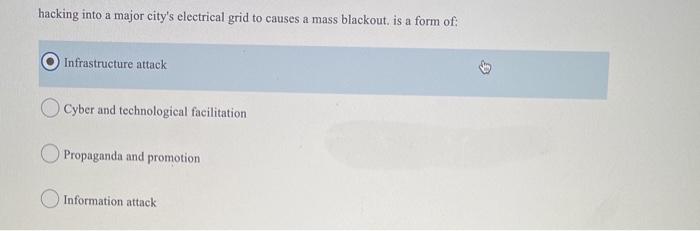 hacking into a major city's electrical grid to