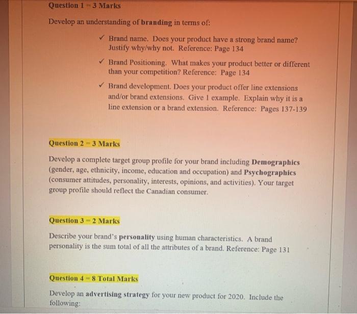 Question 1 - 3 Marks Develop an understanding of
