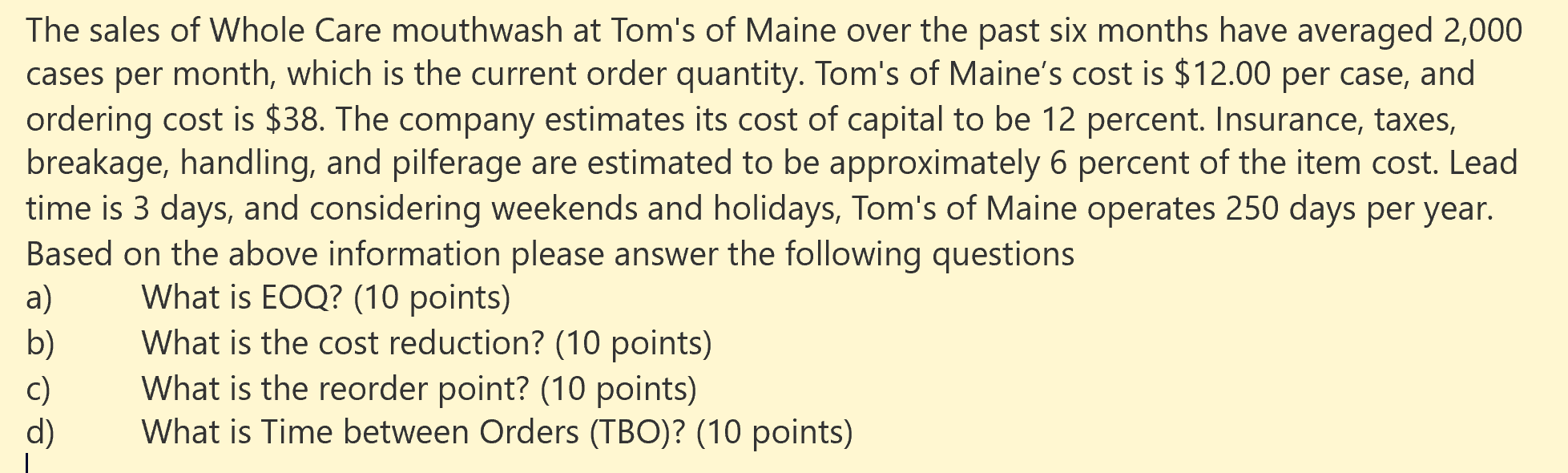 PLEASE ANSWER B, C, AND D!! WILL RATE! The sales