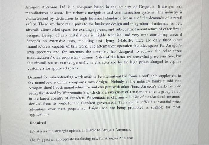 Arragon Antennas Ltd is a company based in the