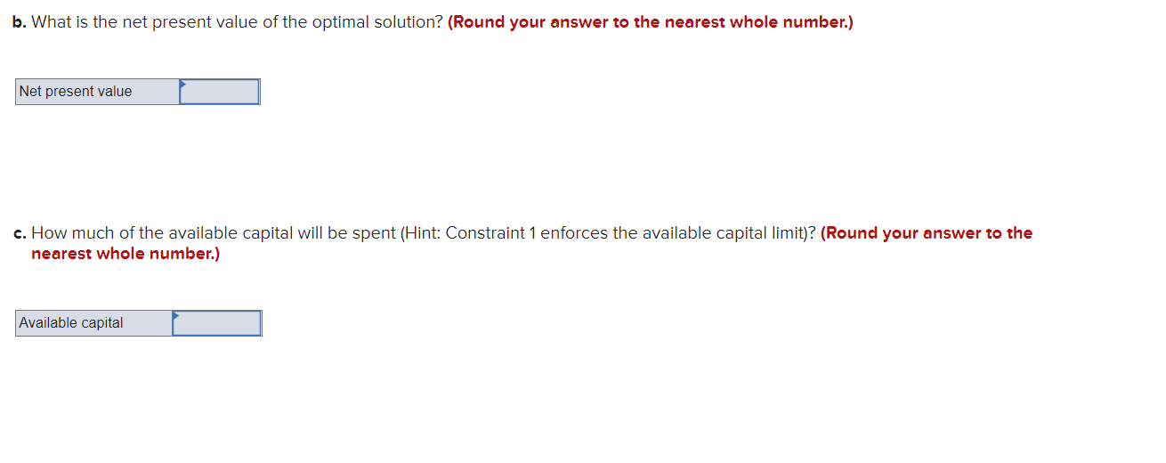 A firm has prepared the following binary integer