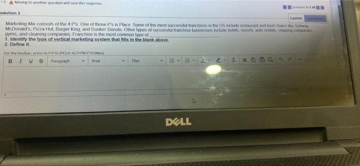 Movrut to another question will save the response