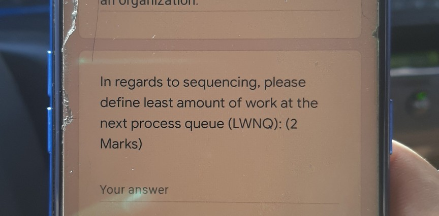 In regards to sequencing, please define least