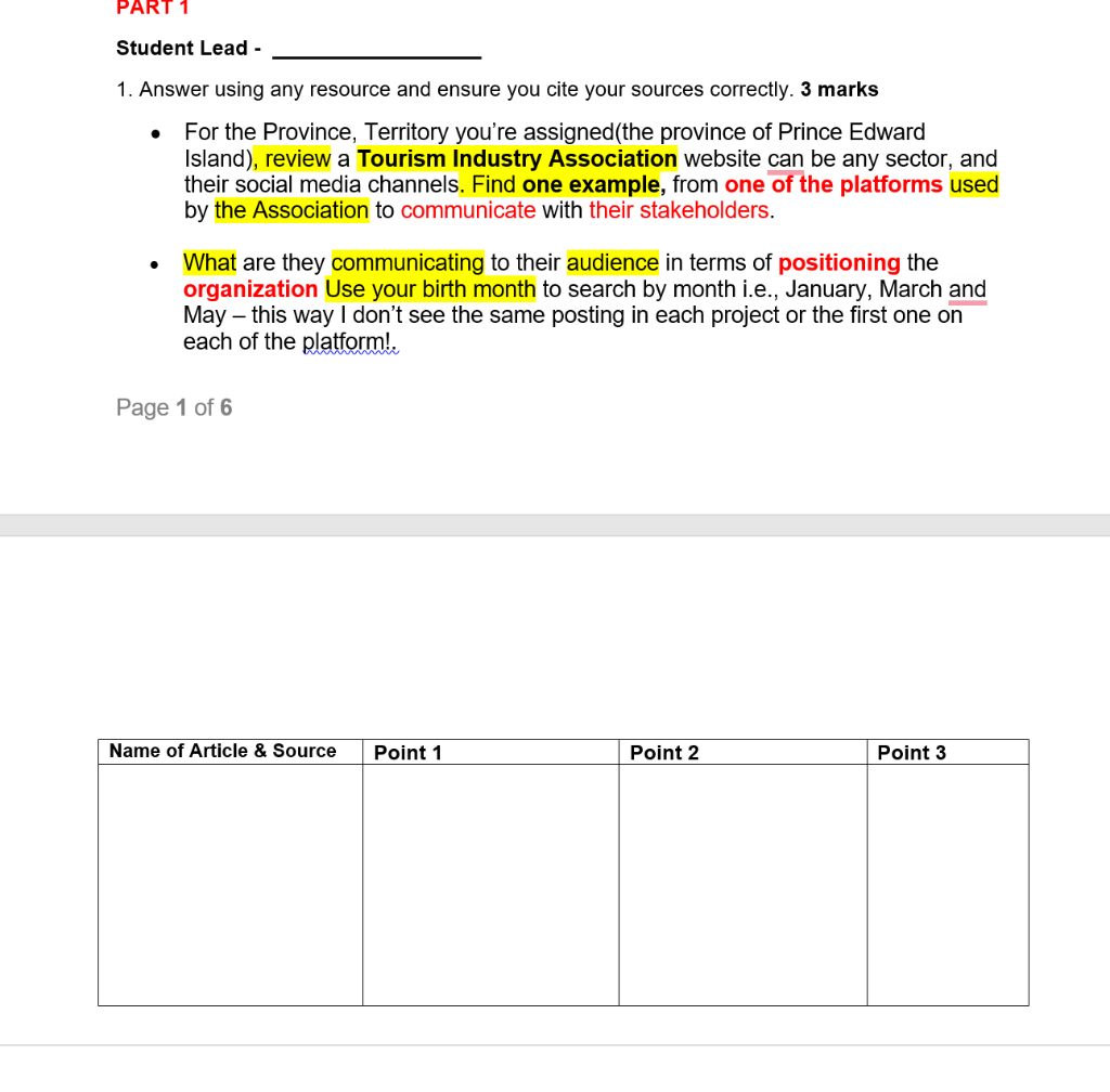 PART 1 Student Lead - . 1. Answer using any