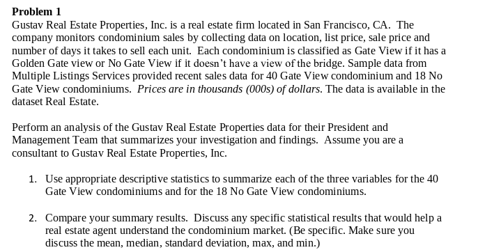 How do I do this problem in Excel? Gate View
