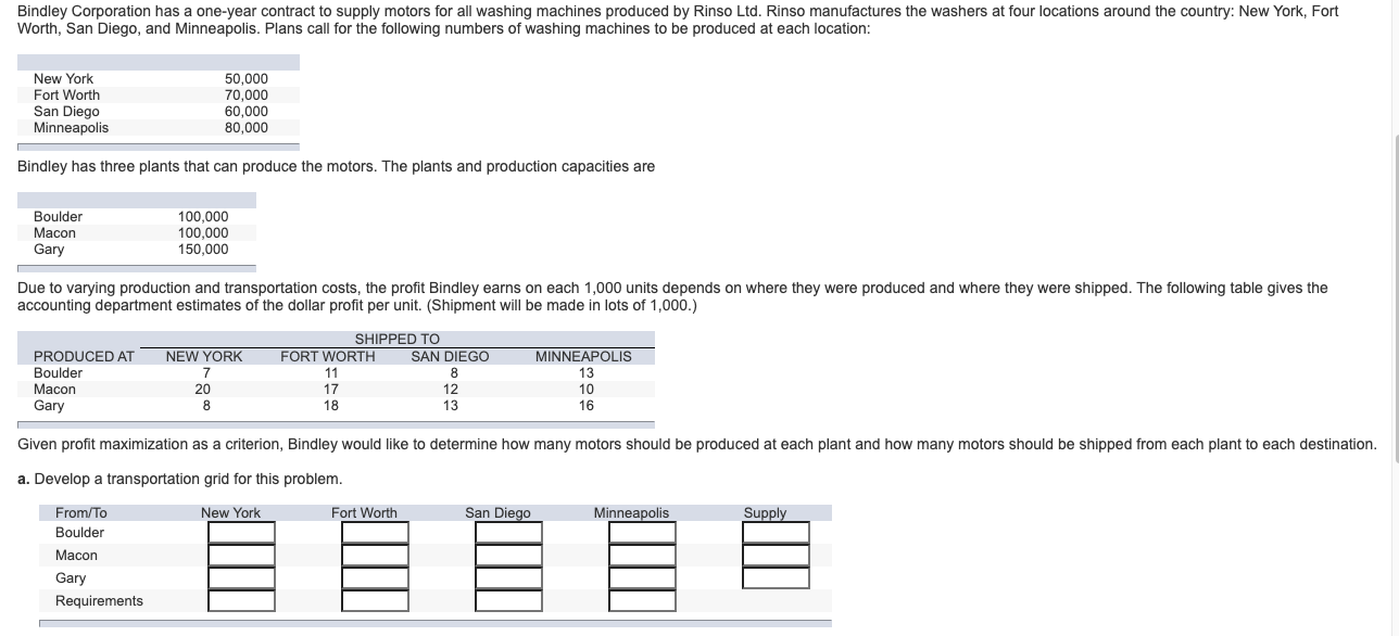 Bindley Corporation has a one-year contract to
