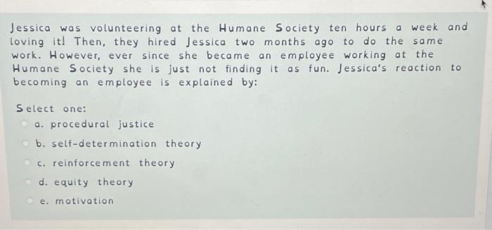 Jessica was volunteering at the Humane Society