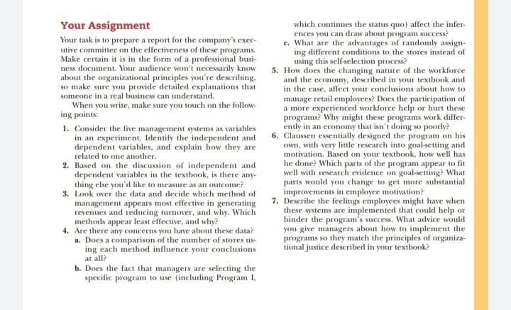 Your Assignment Your task is to prepare a report