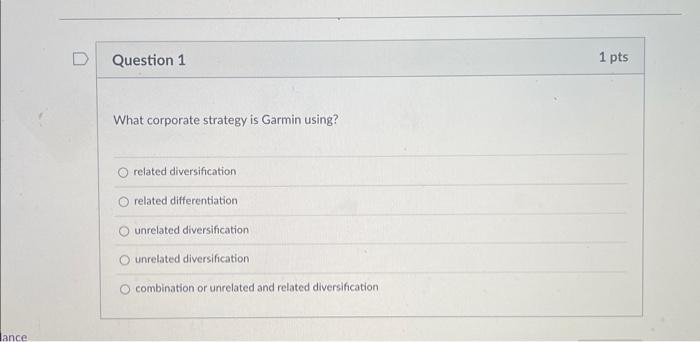 please use graphs to answer Garmin specializes in