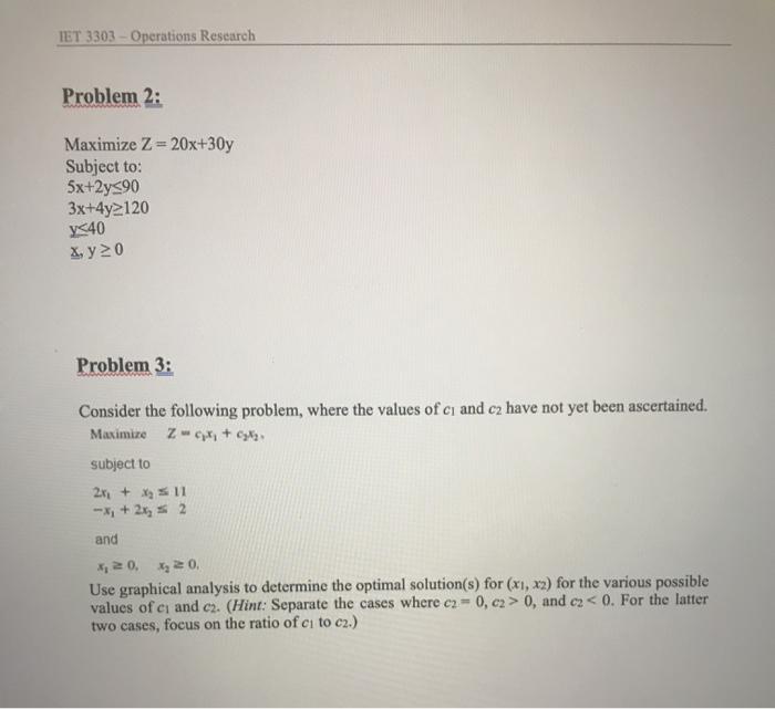 operation research Solve LPP using Graphical
