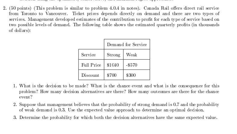 2. (50 points) (This problem is similar to