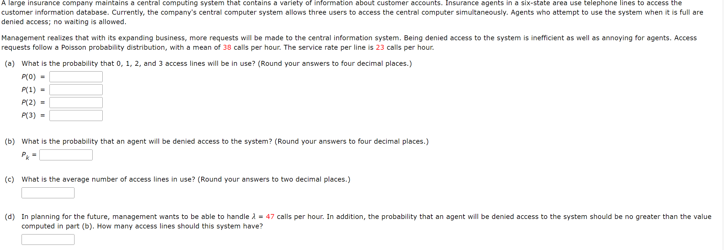 A large insurance company maintains a central