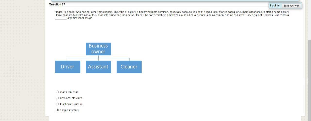 Q1) Based on the following organizational