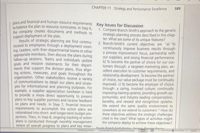 plans and financial and human resource