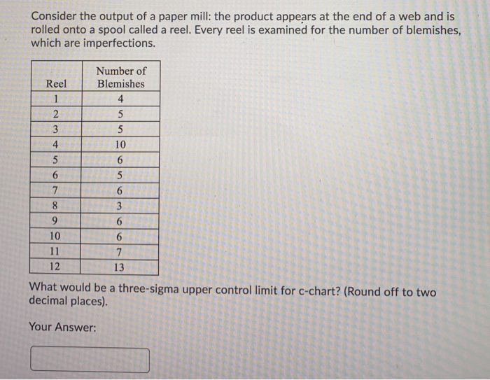 Consider the output of a paper mill: the product