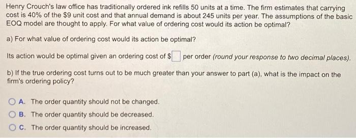 Henry Crouch's law office has traditionally