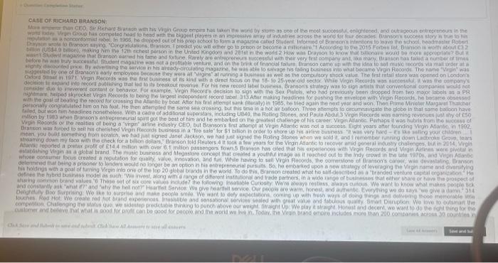 CASE OF RICHARD BRANSON Mos me than CEO, Sir