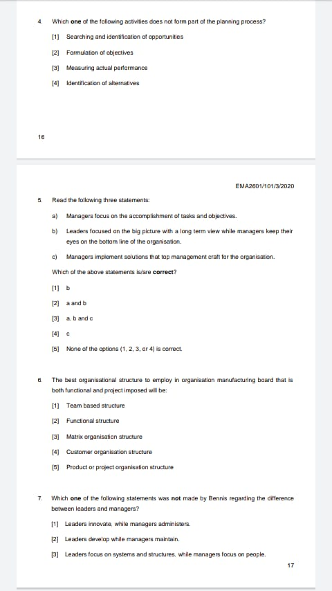 Assignment 01 (1 Semester 2020) Questions based