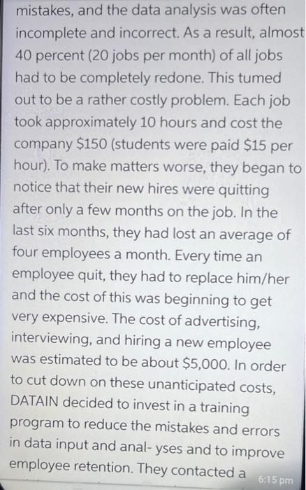 Datain Case Study DATAIN DATAIN is a company that